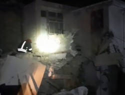 ریزش ساختمان و نجات 4 نفر در کرمانشاه
