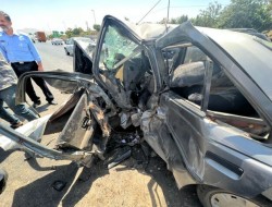 تصادف مرگبار ۳ خودرو در "پل چقامیرزا" کرمانشاه