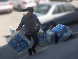توزیع پنجاه بسته ملزومات بهداشتی میان مددجویان بهزیستی استان